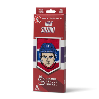 MAJOR LEAGUE SOCKS MONTREAL CANADIENS NICK SUZUKI SOCKS