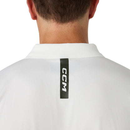 CCM GOLF ADULT SOLID WHITE POLO SHIRT