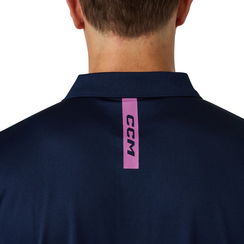 CCM GOLF ADULT SOLID NAVY POLO SHIRT