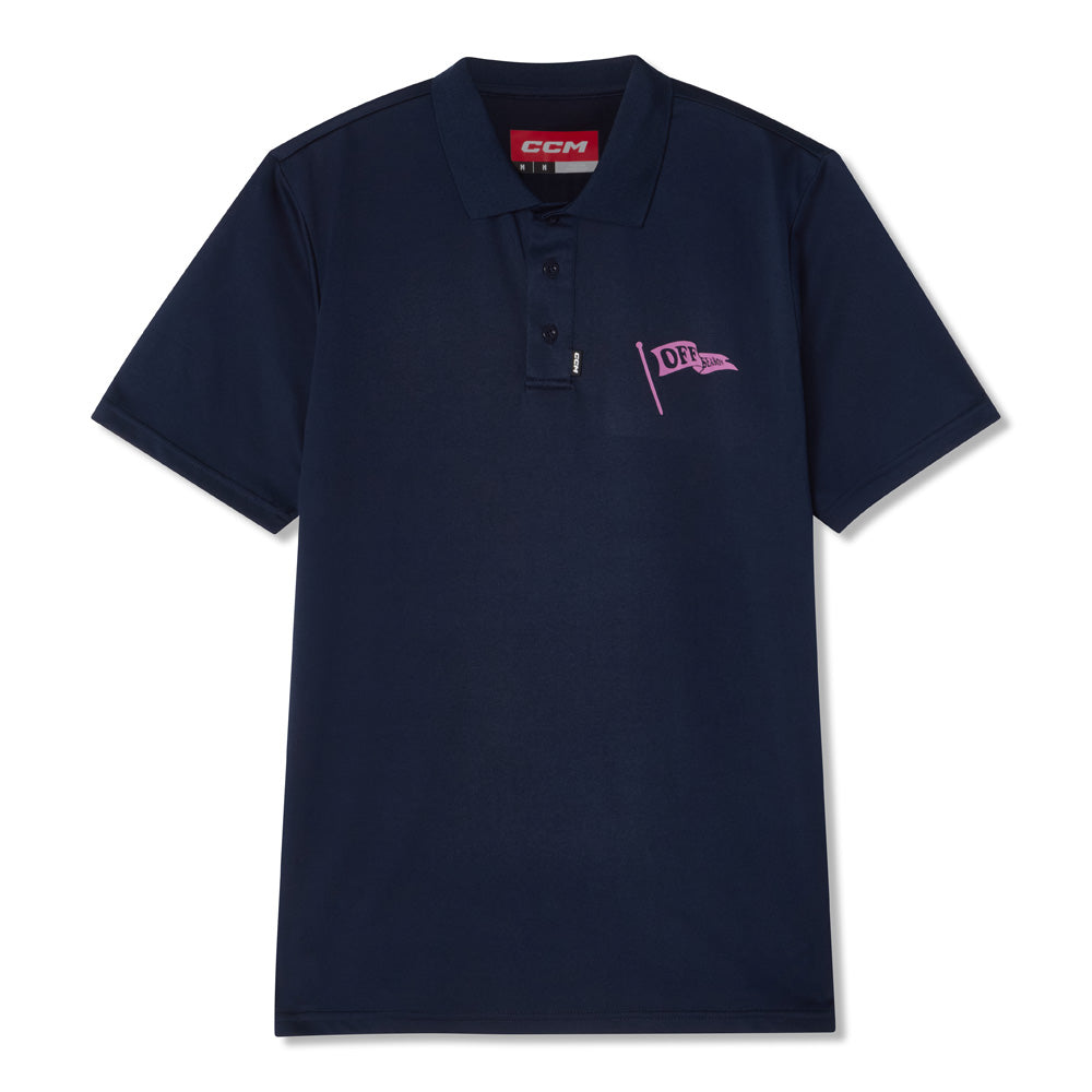 CCM GOLF ADULT SOLID NAVY POLO SHIRT