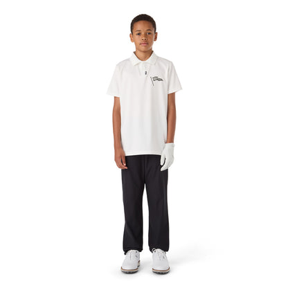 CCM GOLF YOUTH SOLID WHITE POLO SHIRT
