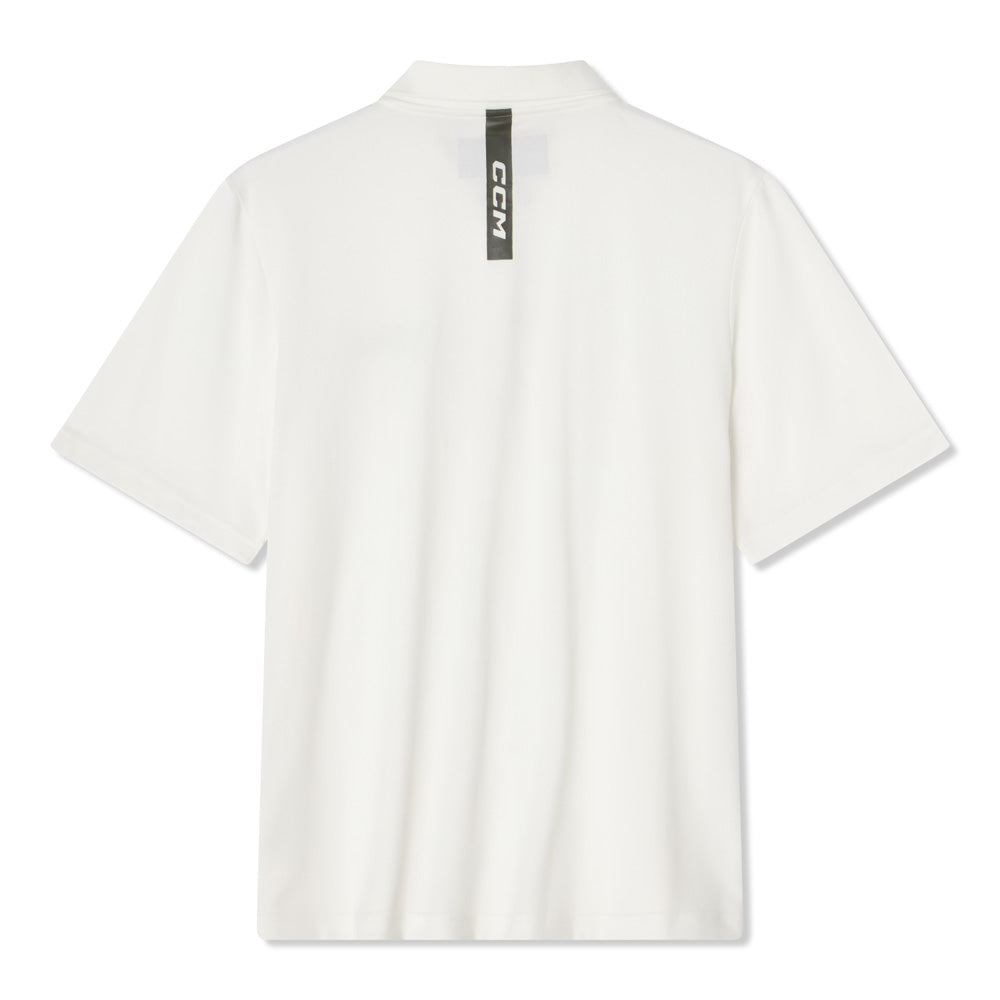 CCM GOLF WOMEN'S SOLID WHITE POLO SHIRT