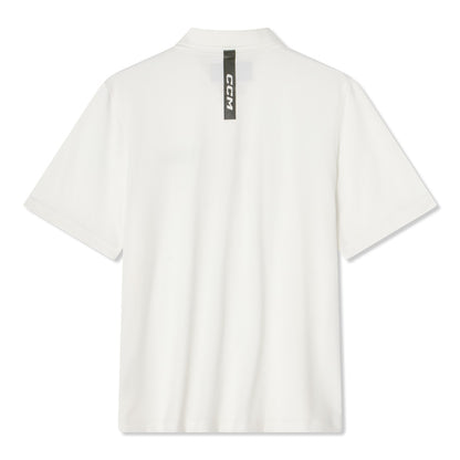 CCM GOLF WOMEN'S SOLID WHITE POLO SHIRT
