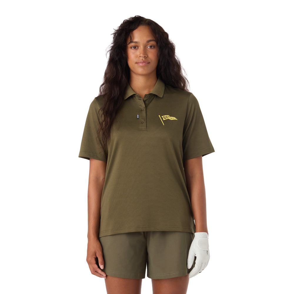 CCM GOLF WOMEN'S SOLID GREEN POLO SHIRT