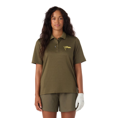 CCM GOLF WOMEN'S SOLID GREEN POLO SHIRT