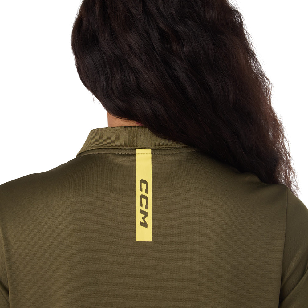 CCM GOLF WOMEN'S SOLID GREEN POLO SHIRT