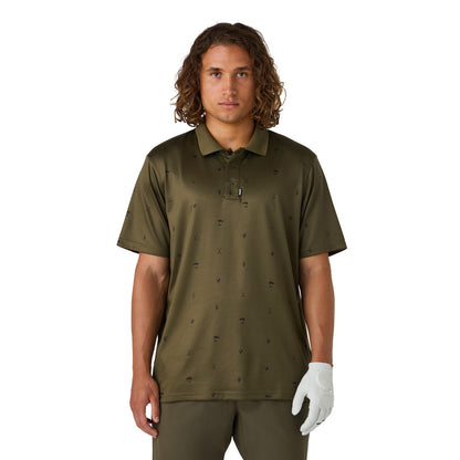 CCM GOLF ADULT PRINTED GREEN POLO SHIRT