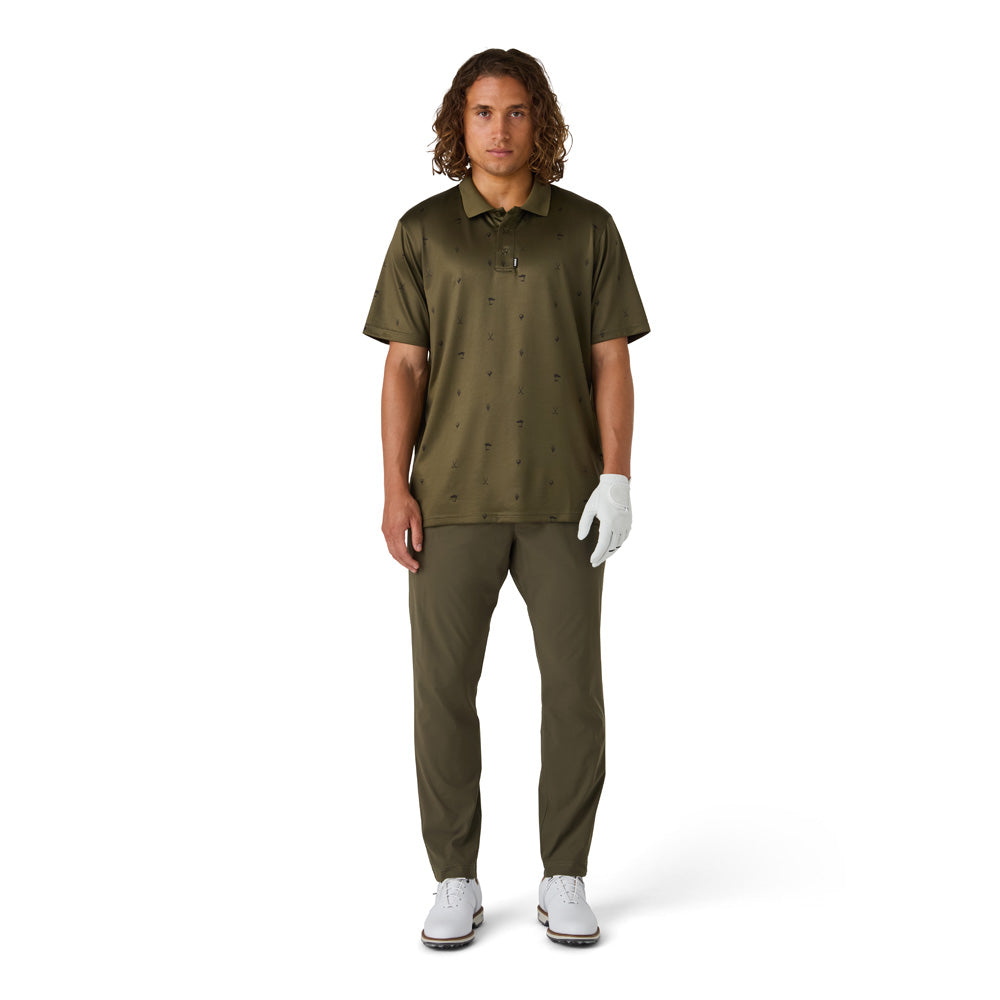 CCM GOLF ADULT PRINTED GREEN POLO SHIRT