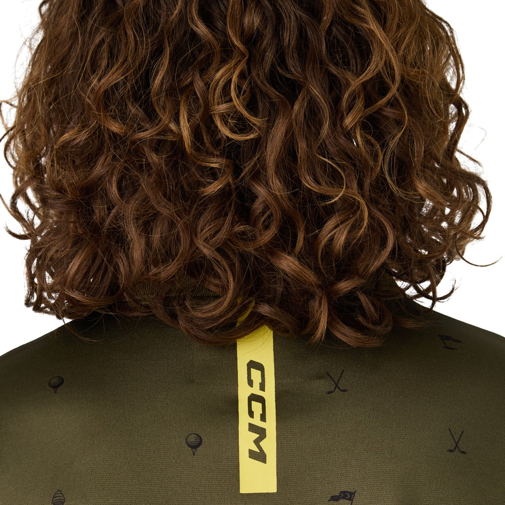 CCM GOLF ADULT PRINTED GREEN POLO SHIRT