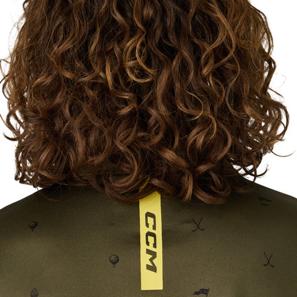 CCM GOLF ADULT PRINTED GREEN POLO SHIRT