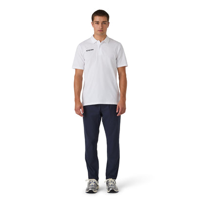 CCM Team Men's White Polo Shirt