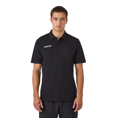 CCM Team Men's Black Polo Shirt
