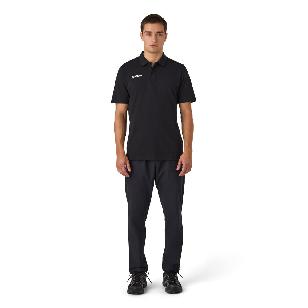 CCM Team Men's Black Polo Shirt