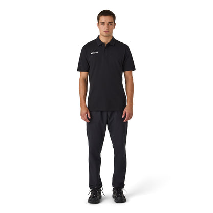 CCM Team Men's Black Polo Shirt