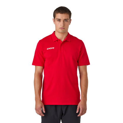 CCM Team Men's Red Polo Shirt