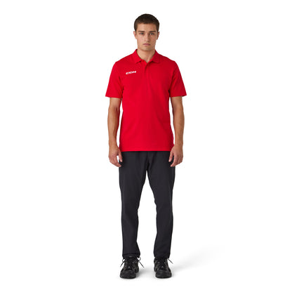 CCM Team Men's Red Polo Shirt