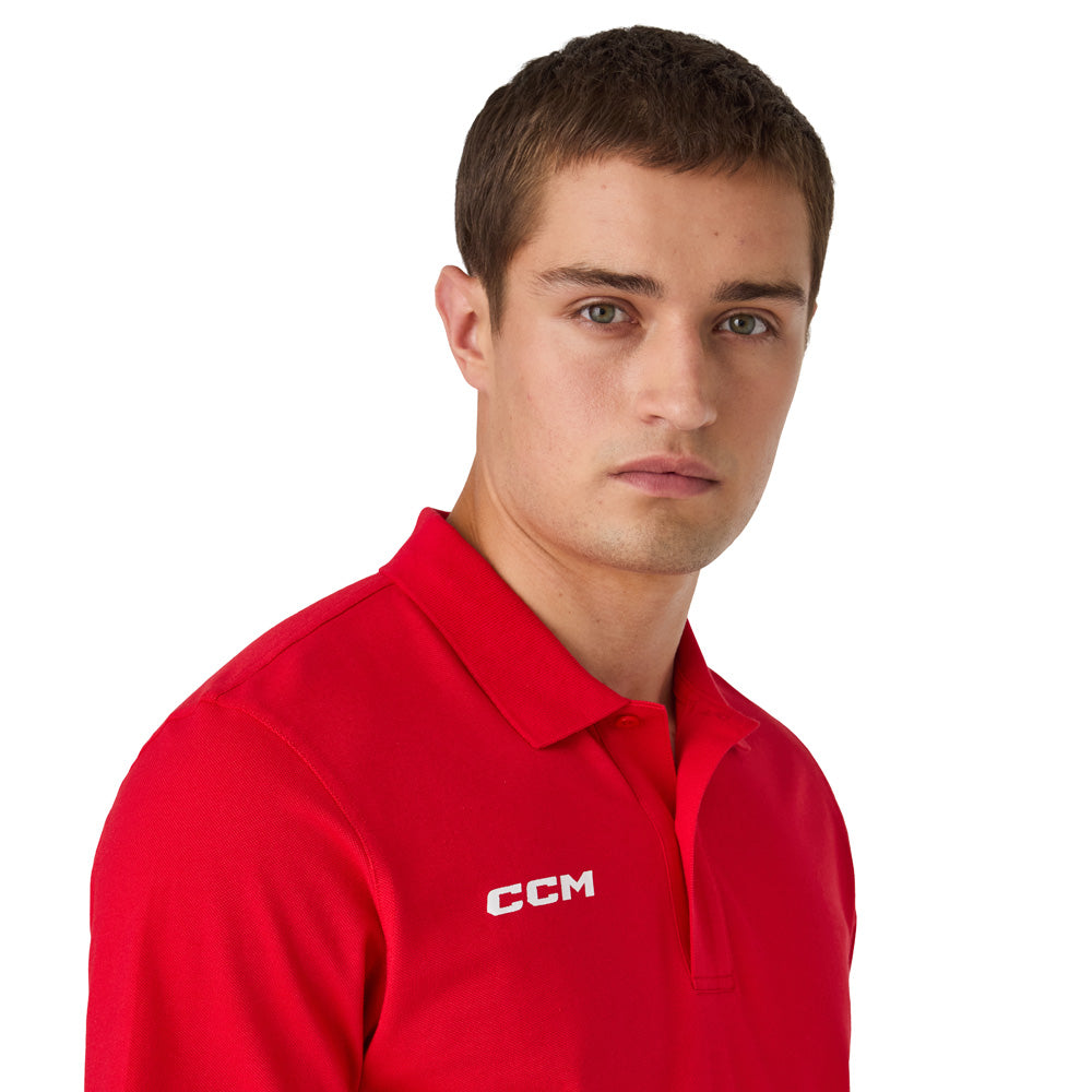 CCM Team Men's Red Polo Shirt