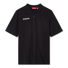 CCM Team Youth Black Polo Shirt