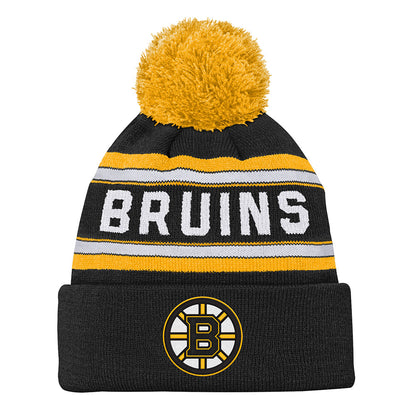 OUTERSTUFF BOSTON BRUINS YOUTH JACQUARD CUFFED KNIT WITH POM TOQUE