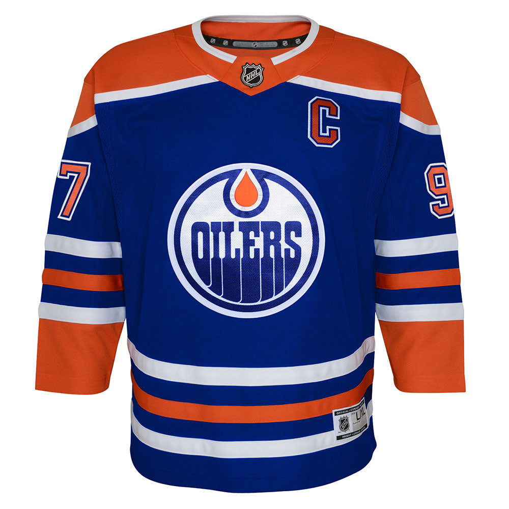 OUTERSTUFF EDMONTON OILERS CONNOR MCDAVID YOUTH PREMIER JERSEY