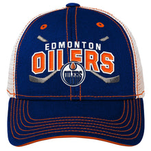 OUTERSTUFF EDMONTON OILERS LOCKUP YOUTH MESHBACK ADJUSTABLE HAT