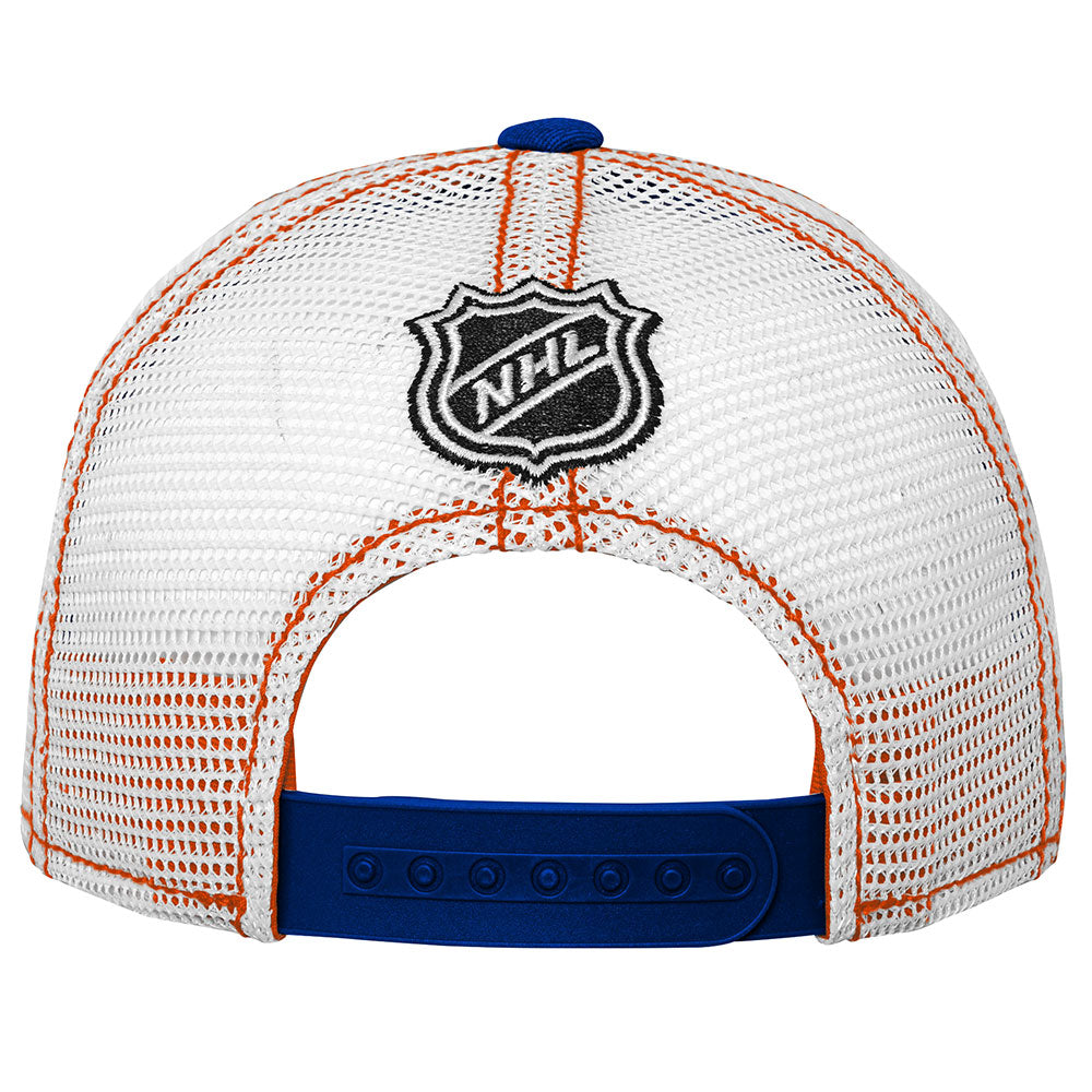 OUTERSTUFF EDMONTON OILERS LOCKUP YOUTH MESHBACK ADJUSTABLE HAT