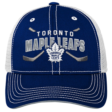 OUTERSTUFF TORONTO MAPLE LEAFS LOCKUP YOUTH MESHBACK ADJUSTABLE HAT