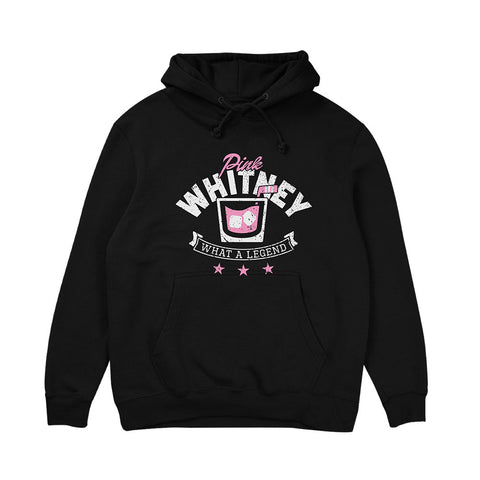 PINK WHITNEY WHAT A LEGEND BLACK HOODIE