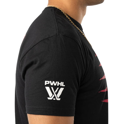 PWHL OTTAWA CHARGE ADULT BLACK T SHIRT