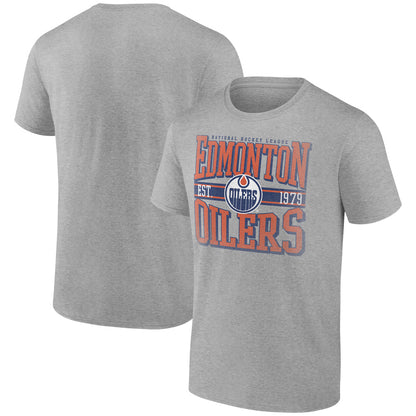 Fanatics Edmonton Oilers Adult Grey T Shirt