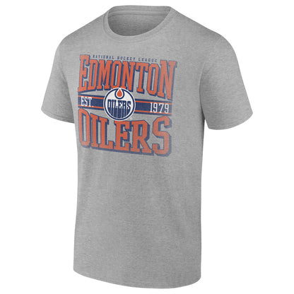 Fanatics Edmonton Oilers Adult Grey T Shirt