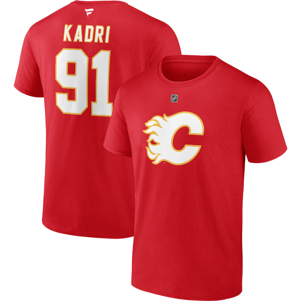 FANATICS CALGARY FLAMES NAZEM KADRI NAME AND NUMBER T SHIRT