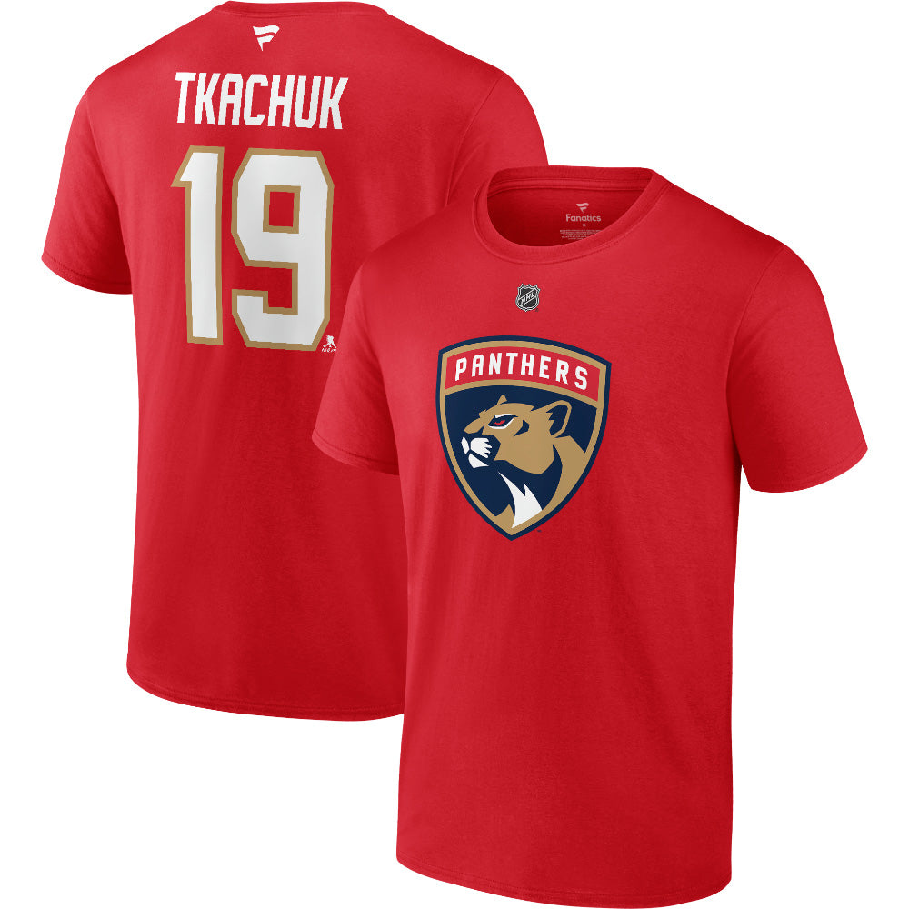 FANATICS FLORIDA PANTHER MATTHEW TKACHUK NAME AND NUMBER T SHIRT