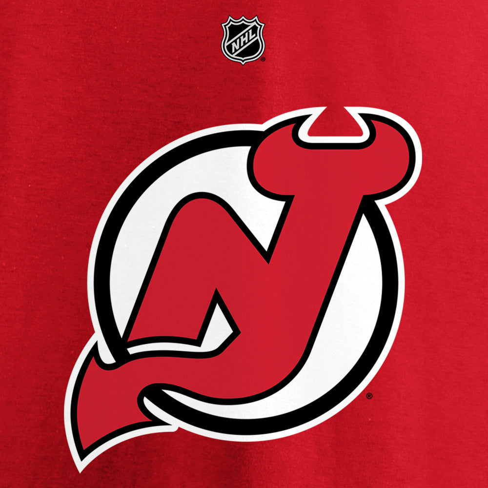 FANATICS NEW JERSEY DEVILS JACK HUGHES NAME AND NUMBER T SHIRT