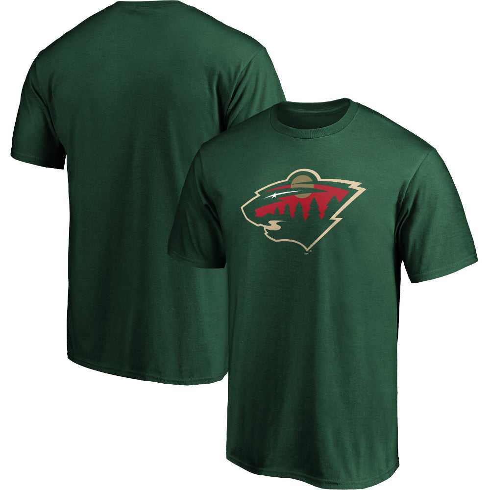 MINNESOTA WILD PRIMARY LOGO T SHIRT - DARK GREEN