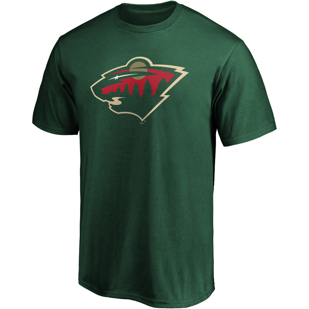 MINNESOTA WILD PRIMARY LOGO T SHIRT - DARK GREEN