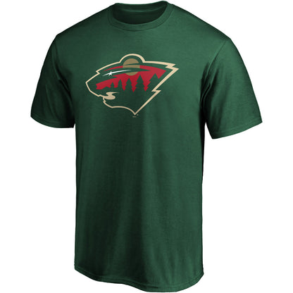 MINNESOTA WILD PRIMARY LOGO T SHIRT - DARK GREEN