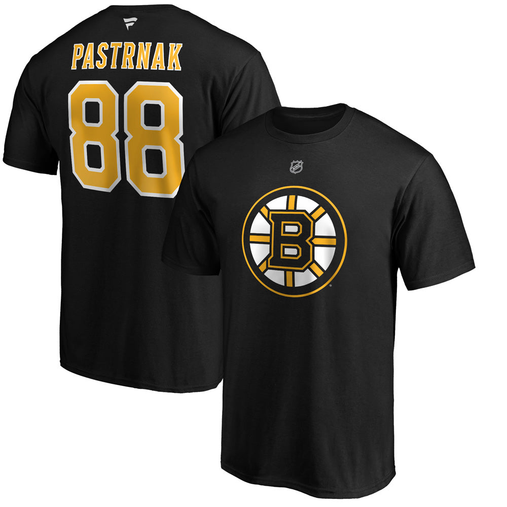 FANATICS BOSTON BRUINS DAVID PASTRNAK NAME AND NUMBER T SHIRT
