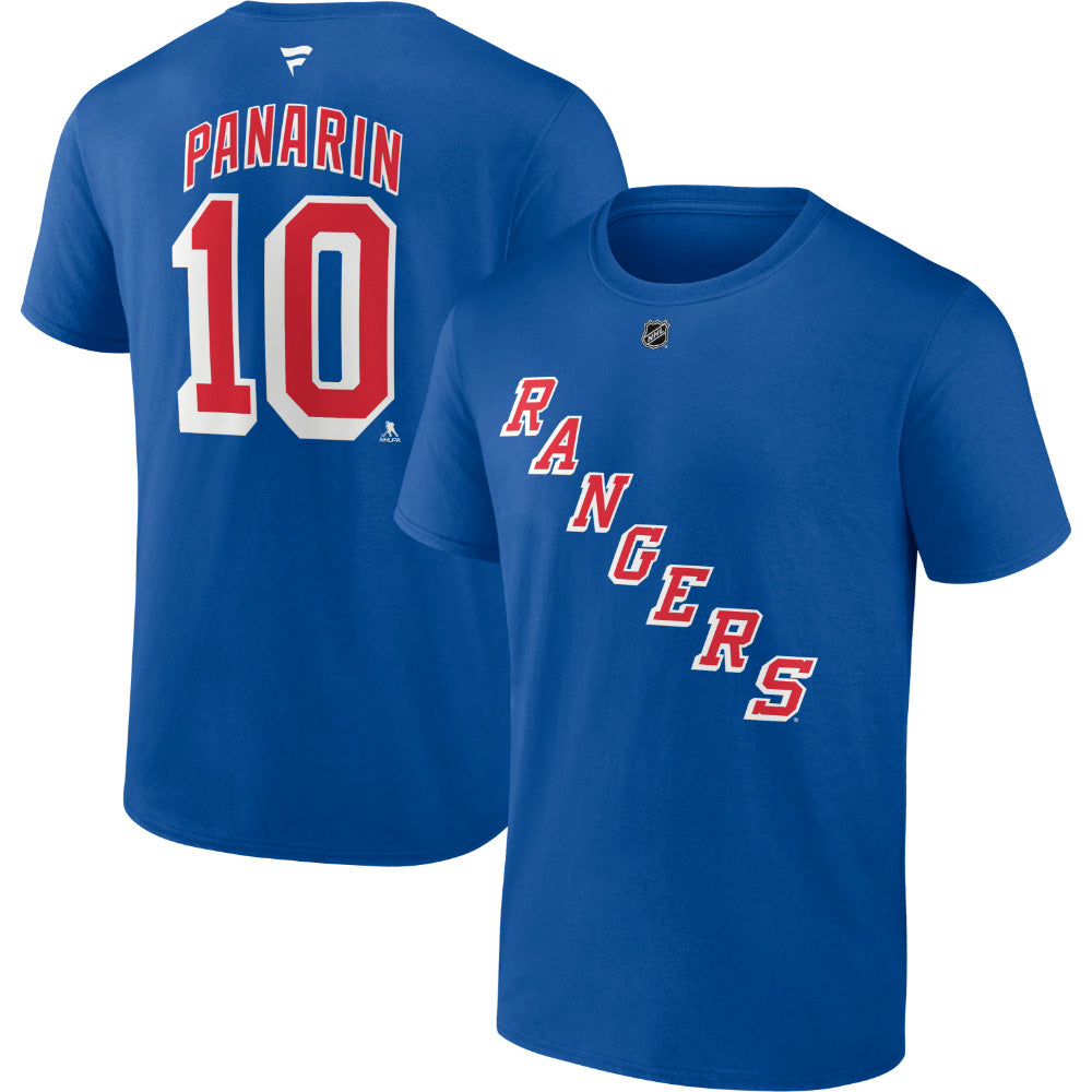 Fanatics New York Rangers Artemi Panarin Name And Number Blue T Shirt