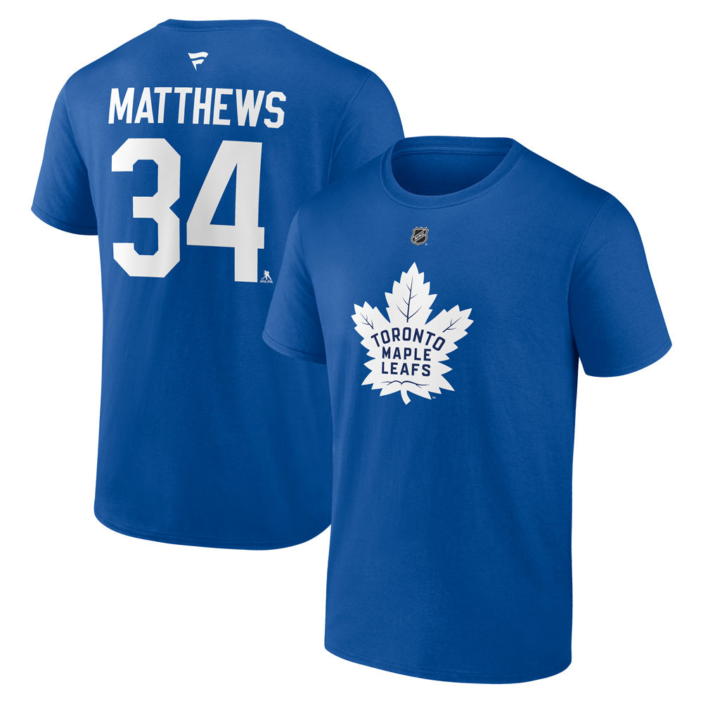 Fanatics Toronto Maple Leafs Auston Matthews Name And Number Men's Blue T Shirt