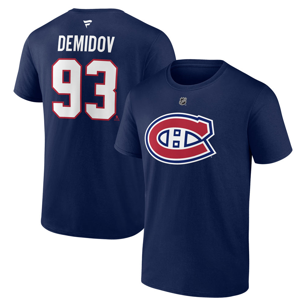 Fanatics Montreal Canadiens Ivan Demidov Name And Number Men's Navy T Shirt