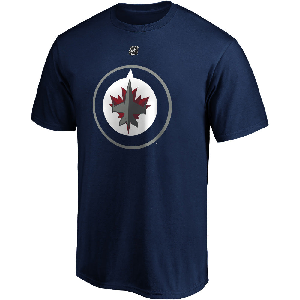 Winnipeg Jets Connor Hellebuyck Name And Number Navy T-Shirt