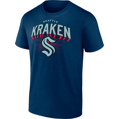 FANATICS SEATTLE KRAKEN PRIMARY LOGO NAVY T SHIRT