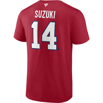 FANATICS MONTREAL CANADIENS NICK SUZUKI NAME AND NUMBER T SHIRT