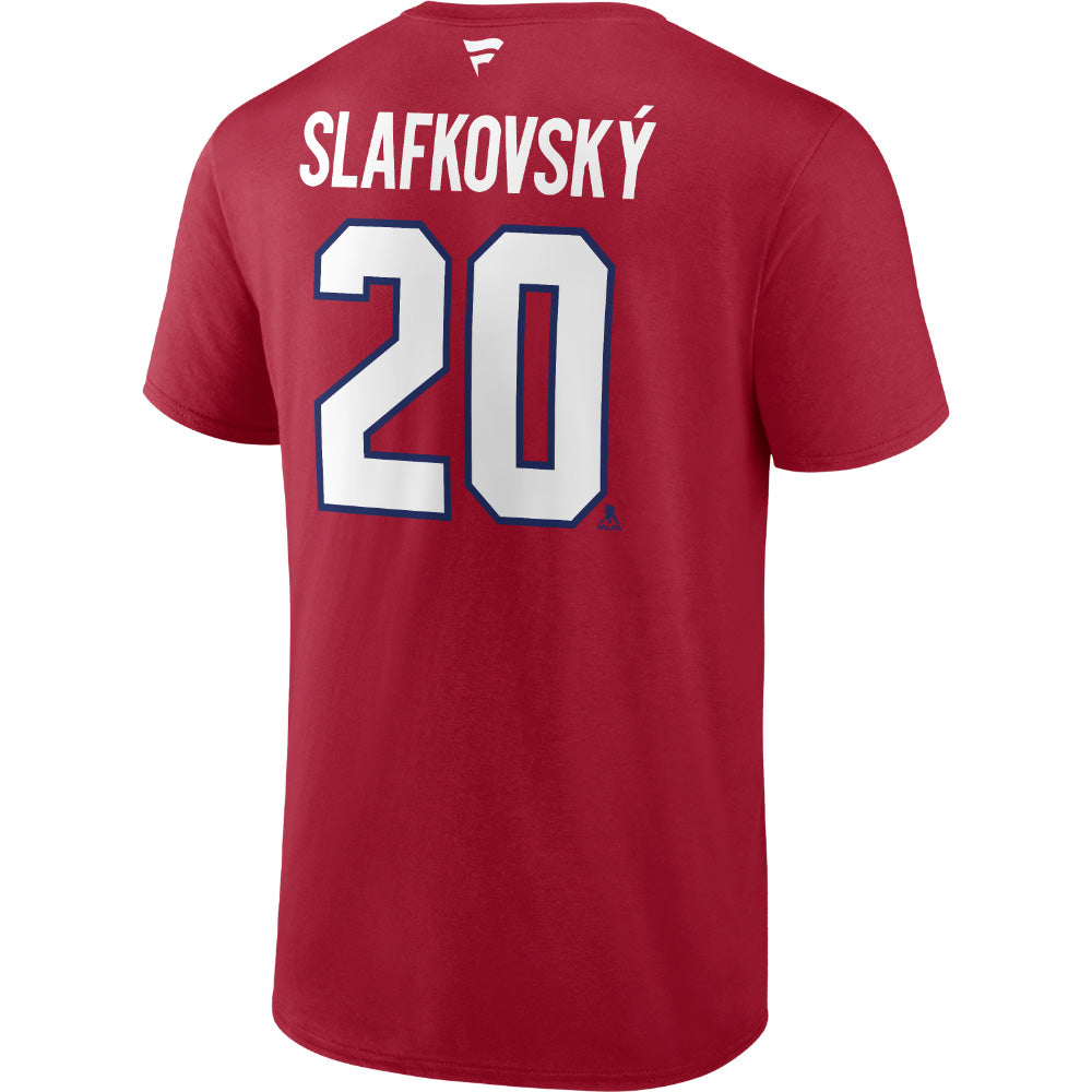 FANATICS MONTREAL CANADIENS JURAJ SLAFKOVSKY NAME AND NUMBER T SHIRT