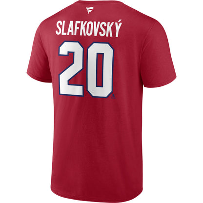 FANATICS MONTREAL CANADIENS JURAJ SLAFKOVSKY NAME AND NUMBER T SHIRT