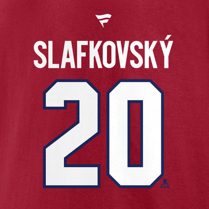 FANATICS MONTREAL CANADIENS JURAJ SLAFKOVSKY NAME AND NUMBER T SHIRT