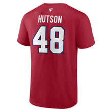 Fanatics Montreal Canadiens Lane Hutson Name And Number Men's Red T Shirt