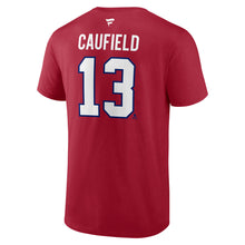Fanatics Montreal Canadiens Cole Caufield Name And Number Men's Red T Shirt