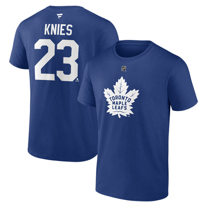 Fanatics Toronto Maple Leafs Matthew Knies Name And Number Men's Blue T Shirt